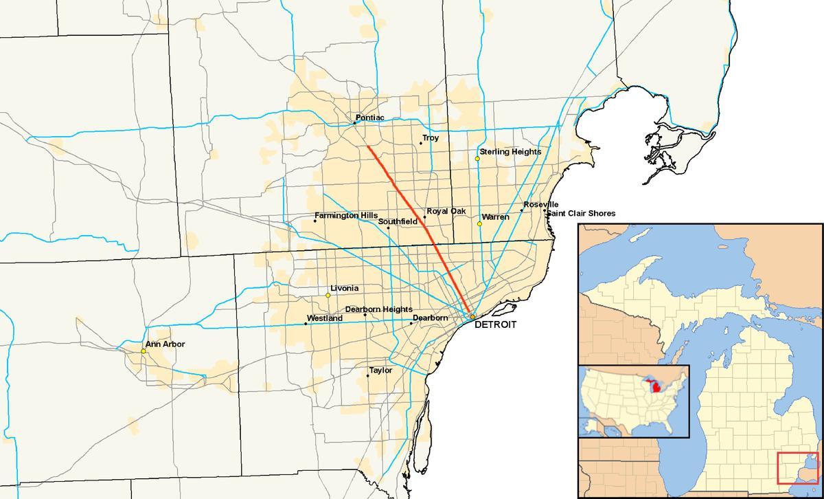 Детройт муниципалитетов карте