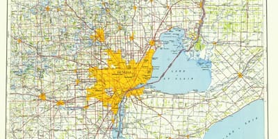 Детройт на карте США